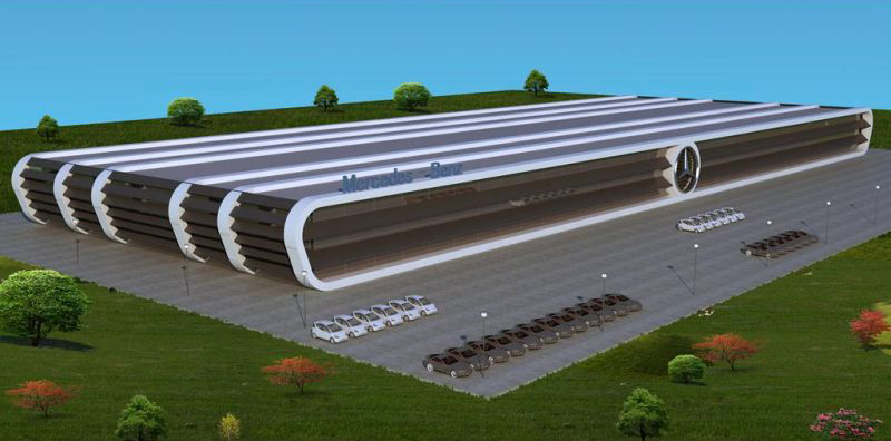 تصميم مبنى ملحق لمصنع مرسيدس - 3
